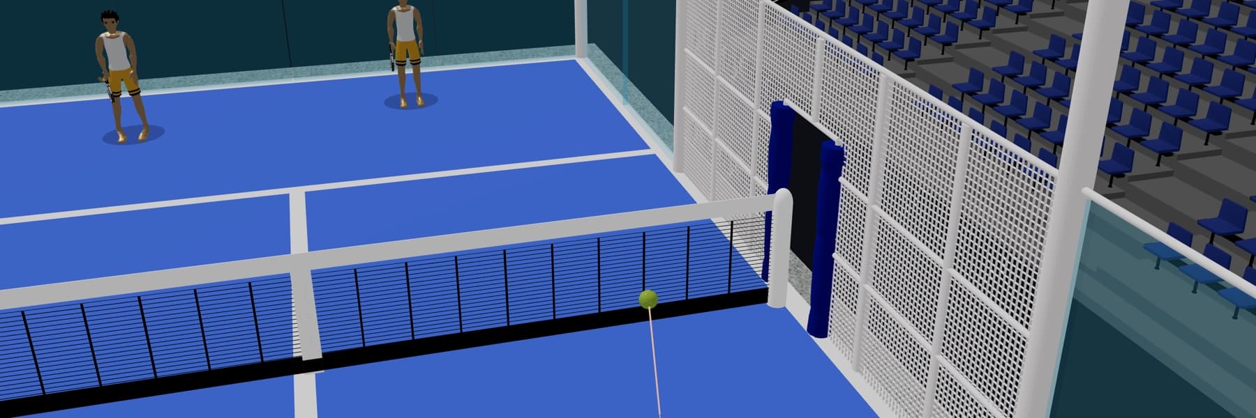 A full 3D court, not a diagram